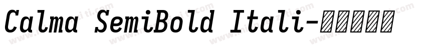 Calma SemiBold Itali字体转换